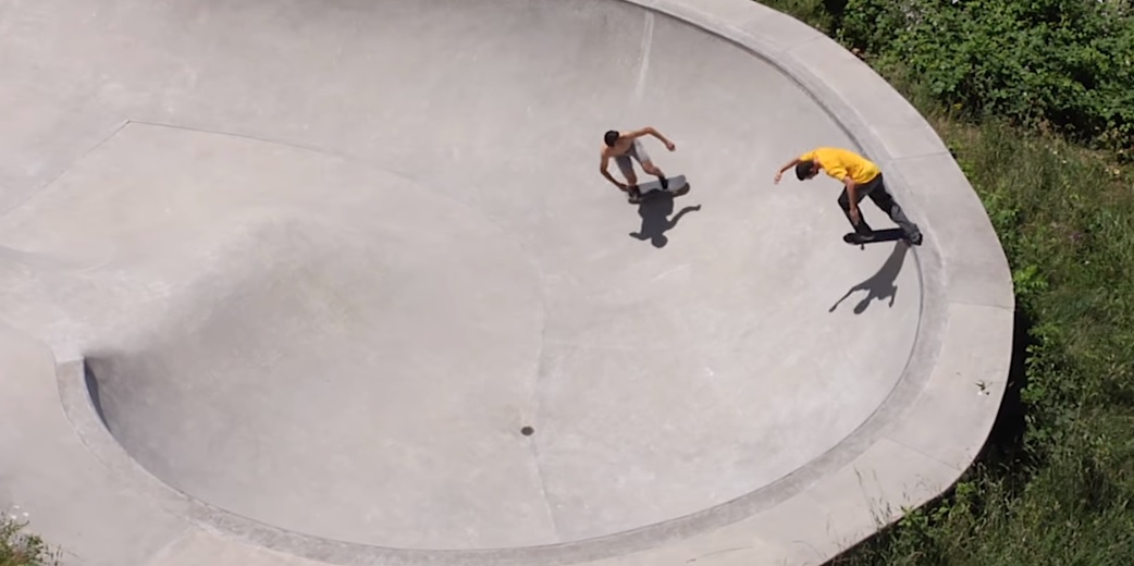 Girl Skateboards When Nature Calls