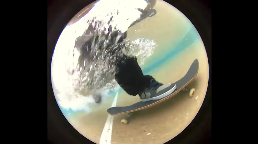 Underwater skateboarding with Mark Nicolson